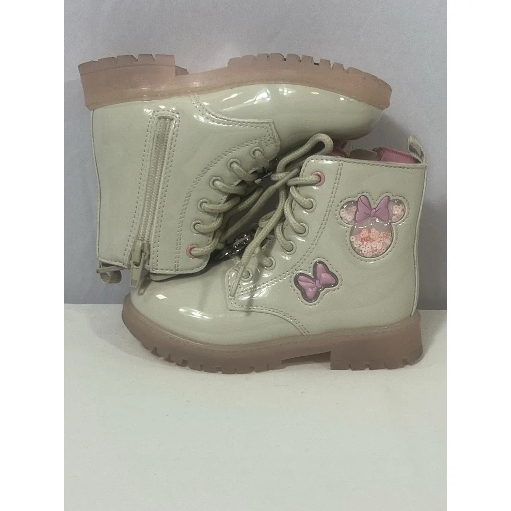 Disney‎ Lace Up Shoes For Girls Sz 9 Light Up Minnie Mouse